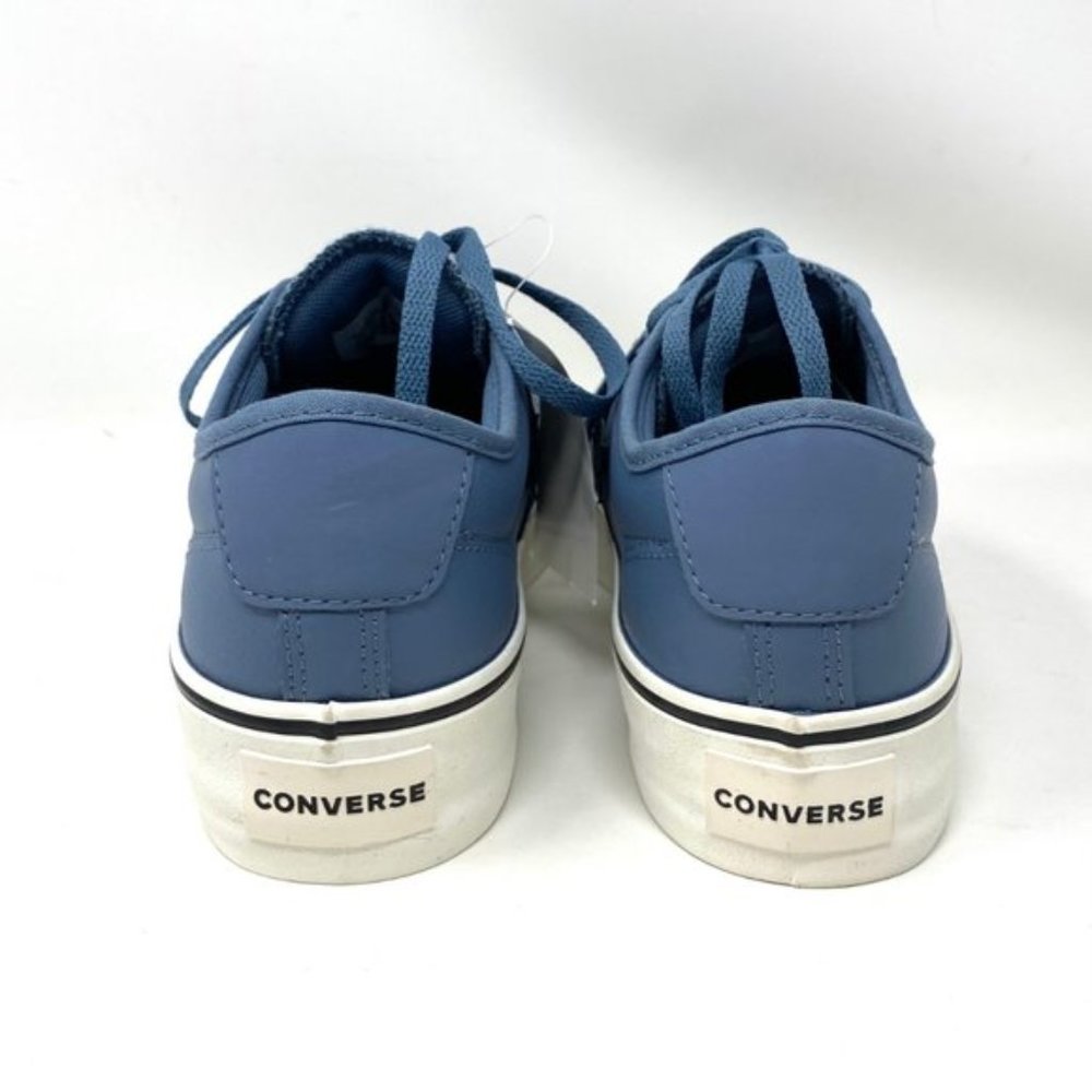 Converse Women's 569535C Star Replay Platform Lakeside Blue Faux Leather Sneaker - Picture 7 of 9